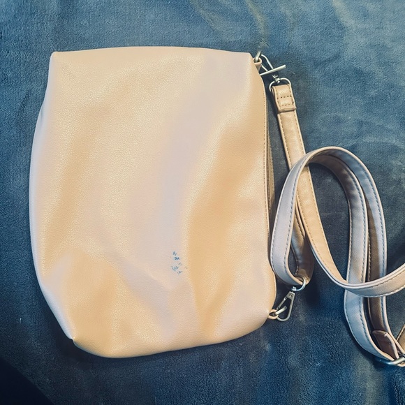 Pixie Mood Vegan Leather Light Pink/Beige Crossbody Purse - Picture 5 of 7